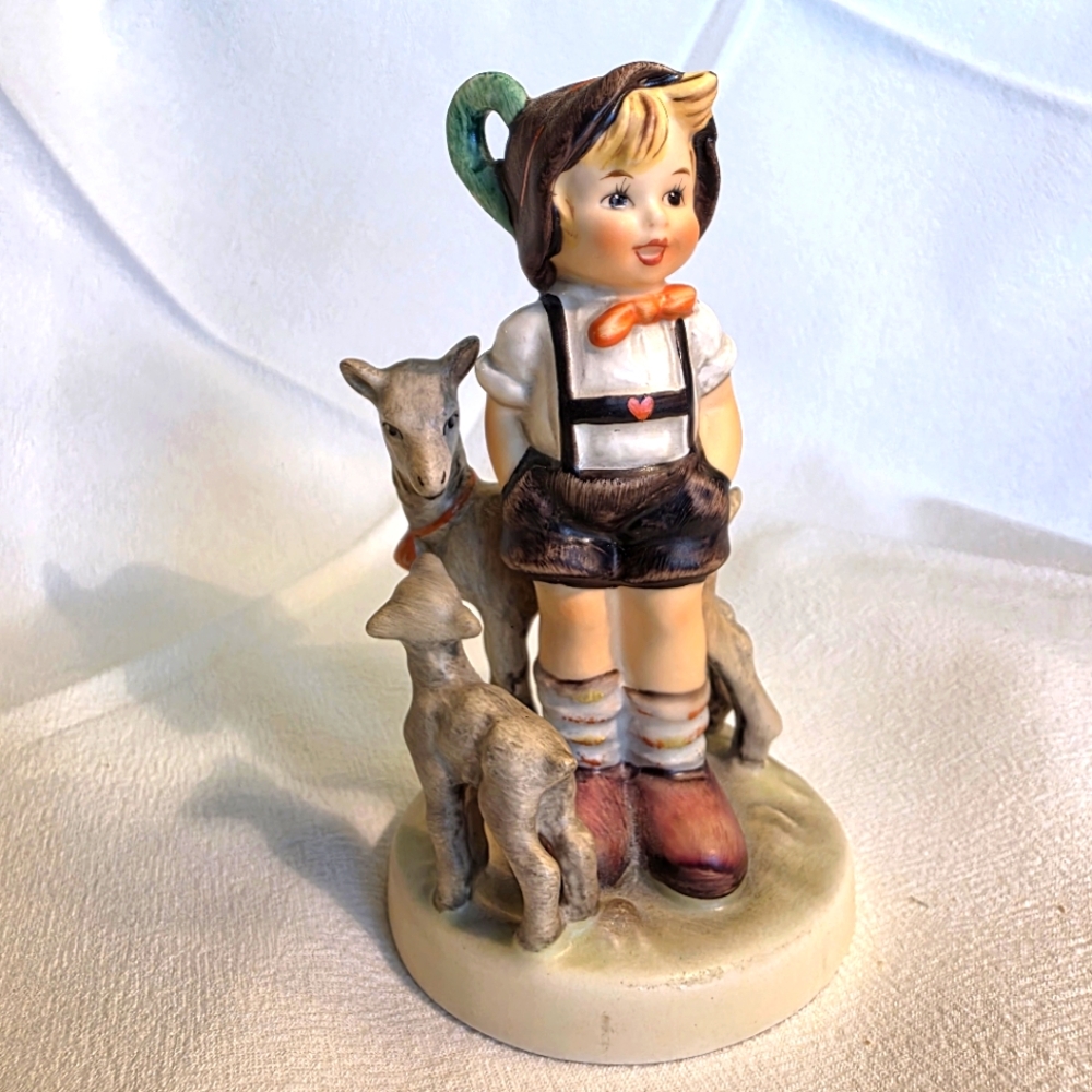 Vintage Goebel Hummel Little Goat Herder Charming Boy w Goats Figurine TMK 6